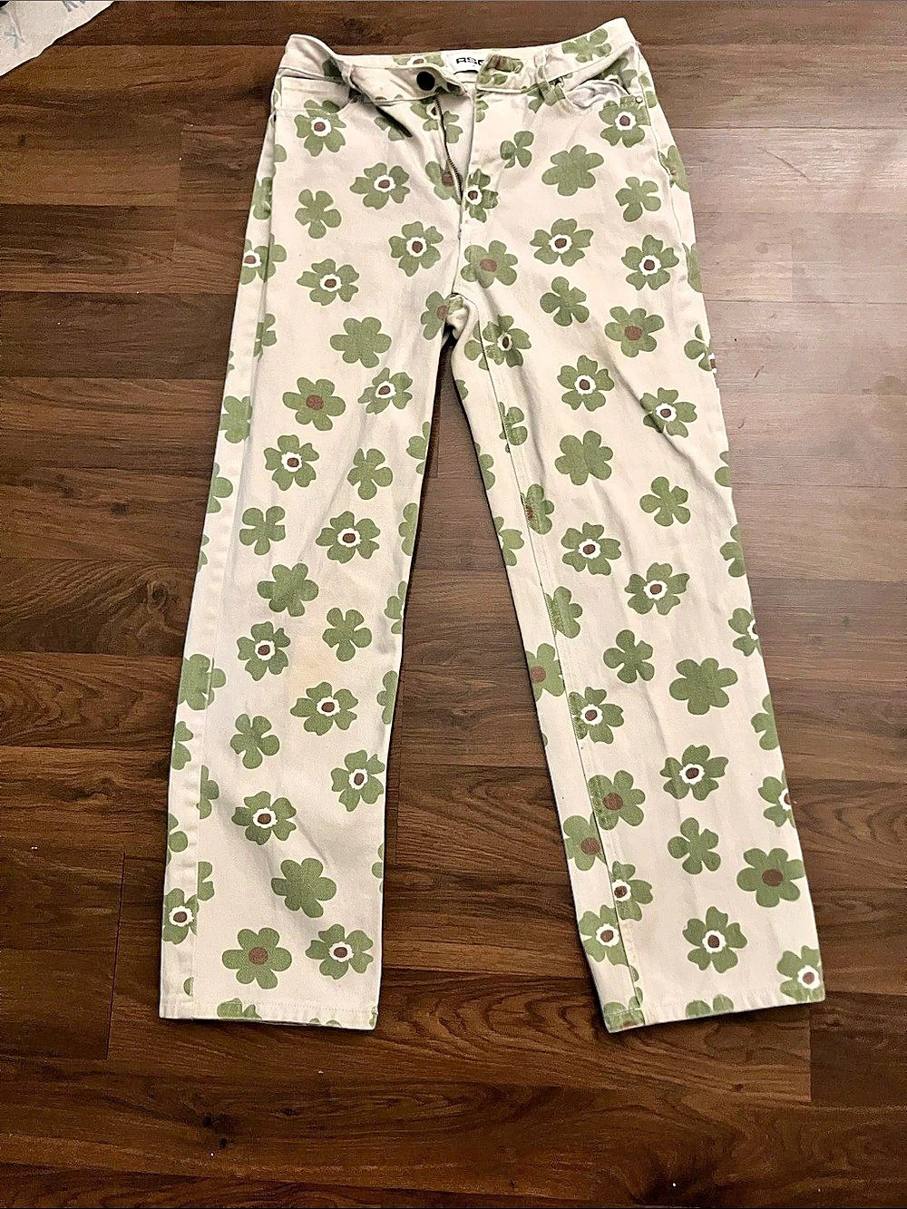 RSQ Floral Straight Leg Jeans Waist 27 Like New